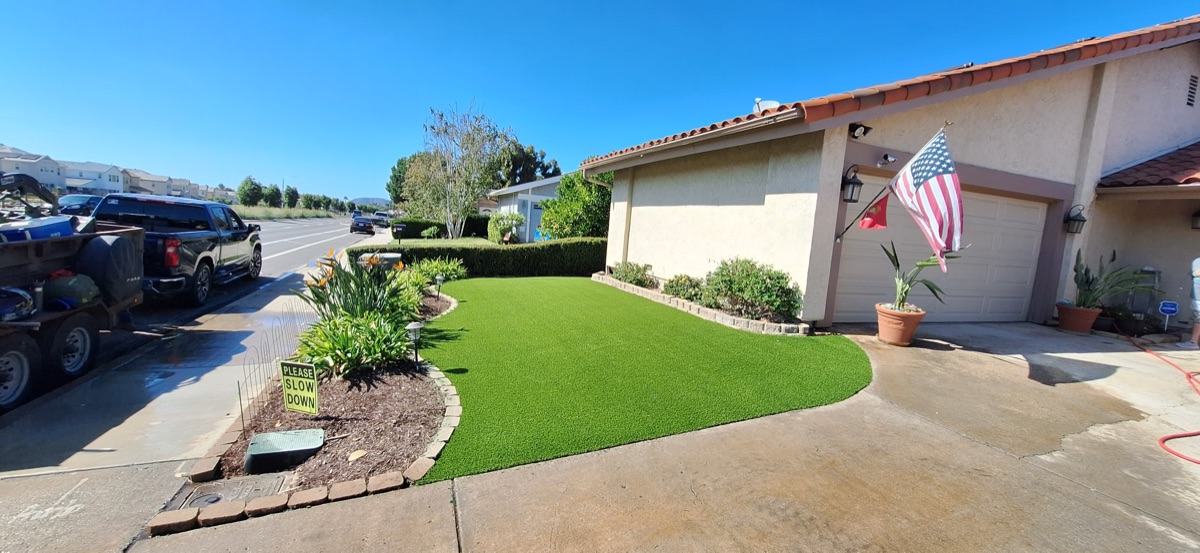 Front lawn conversion in North County San Diego